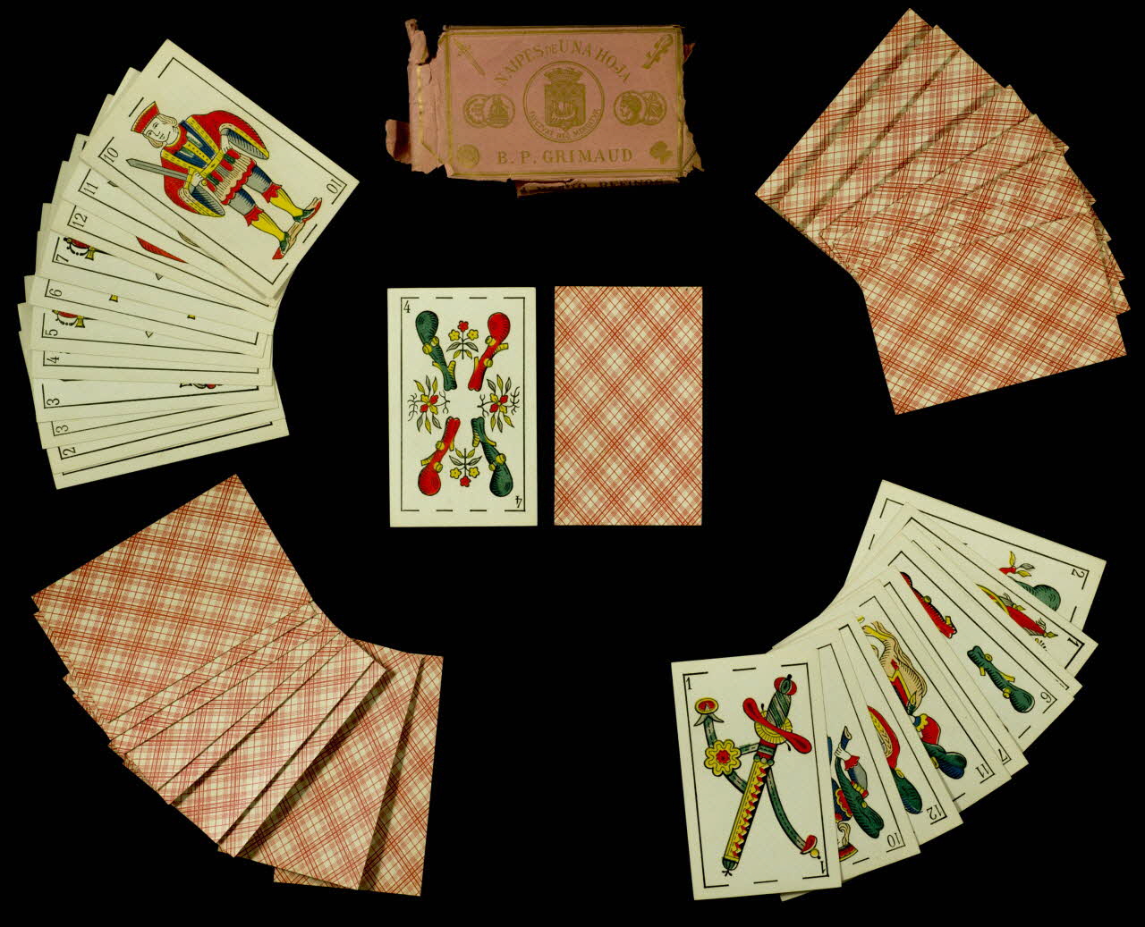 cartes à jouer NAIPES DE UNAHOJA  B.P. GRIMAUD 1967.185.385.1-40 Photo