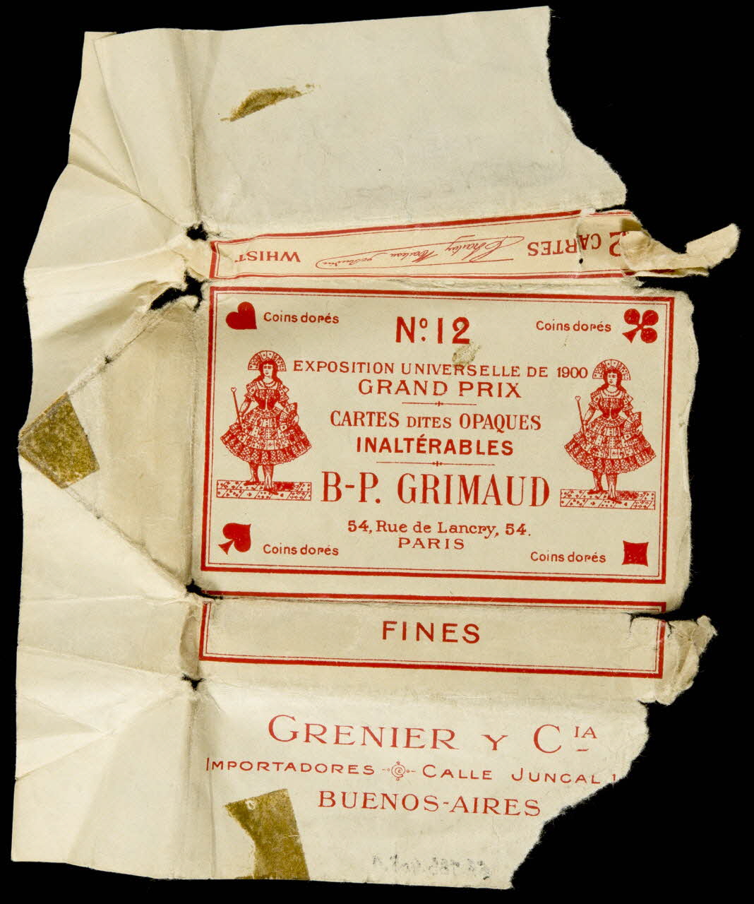 cartes à jouer Enveloppe de jeu de cartes 1967.185.408.1 Photo