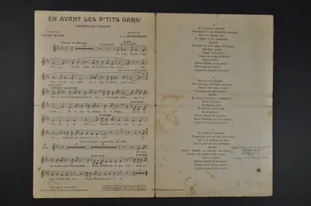 Lucien Boyer ; L. J. Archainbaud ; Harry Fragson ; Auguste Bosc chanson petit format Île-de-France, France 1913 1966.193.20  Photo Mucem