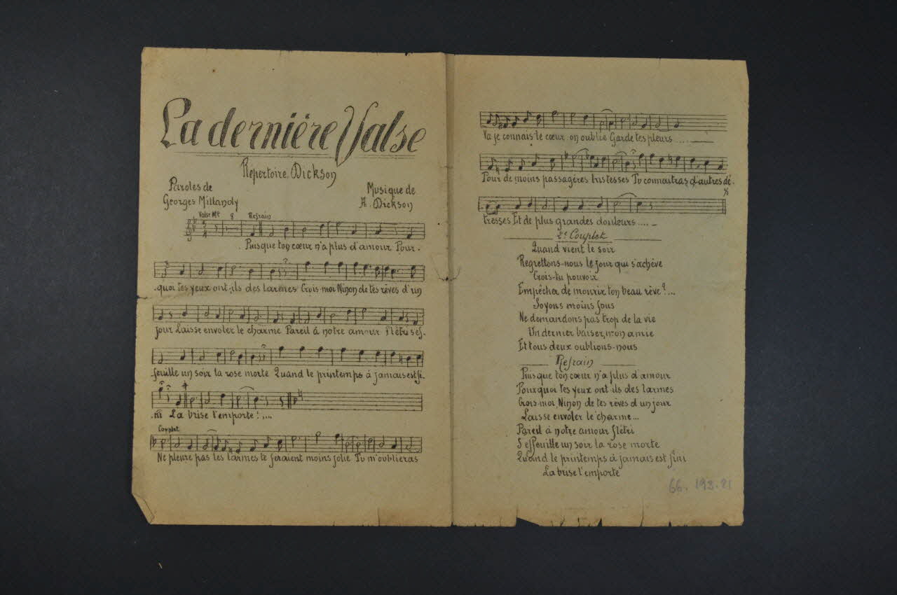 chanson petit format 1966.193.21 Photo Mucem