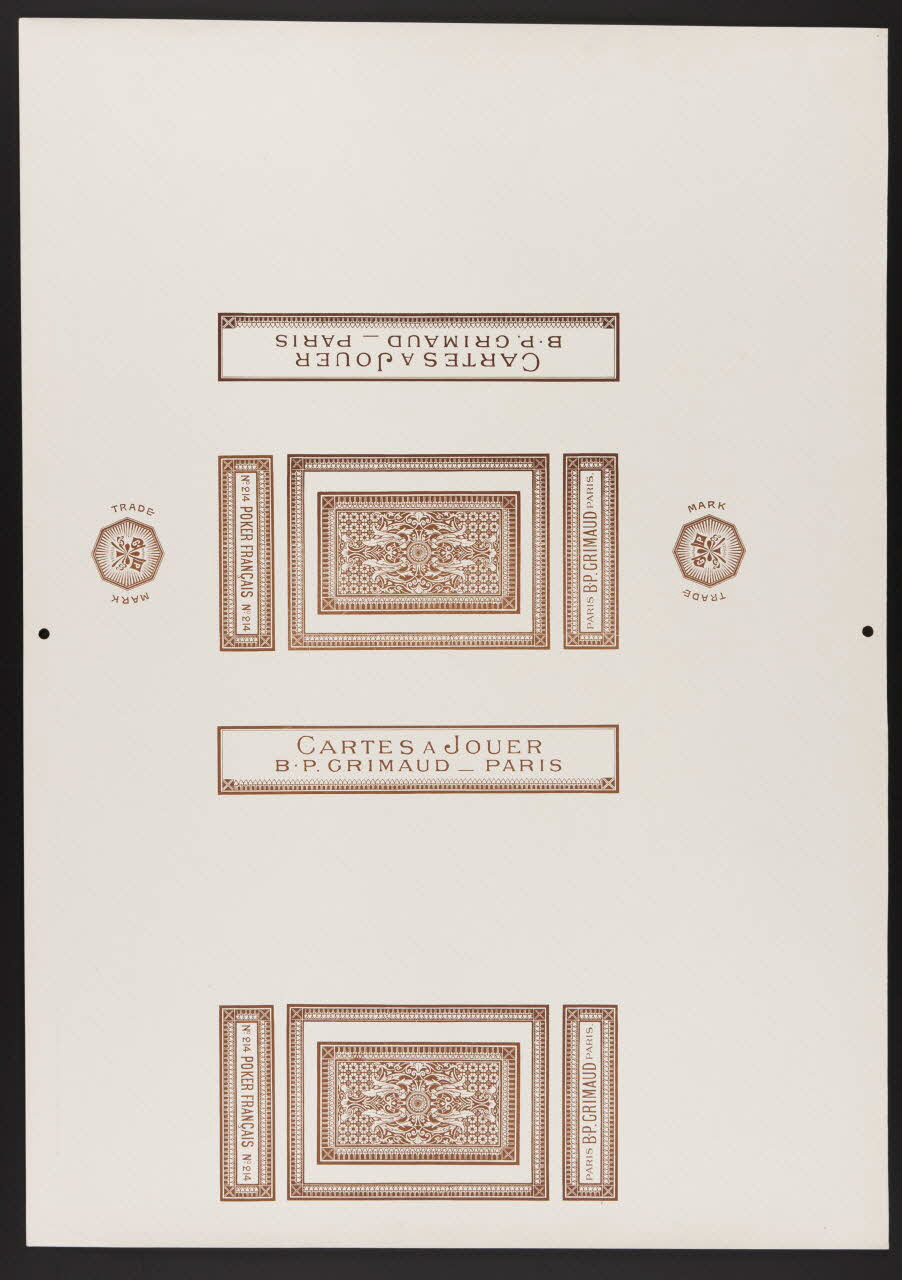 estampe CARTES A JOUER  N°214 POKER FRANÇAIS N°214 1967.185.441.4 Photo