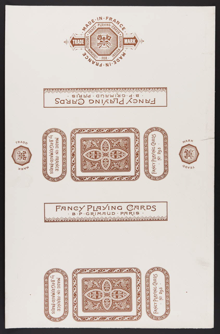 estampe FANCY PLAYING CARDS 1967.185.446.1 Photo