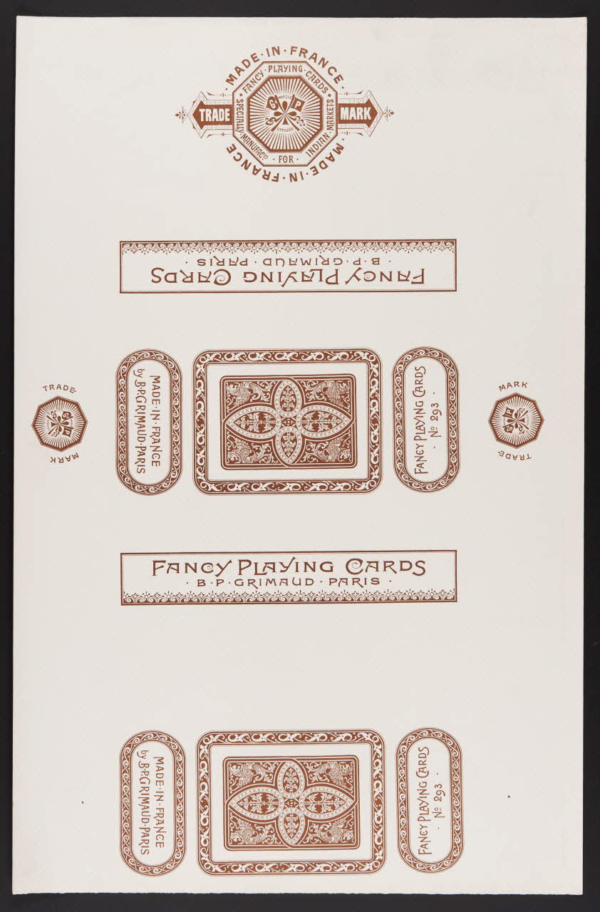 estampe FANCY PLAYING CARDS 1967.185.446.4 Photo