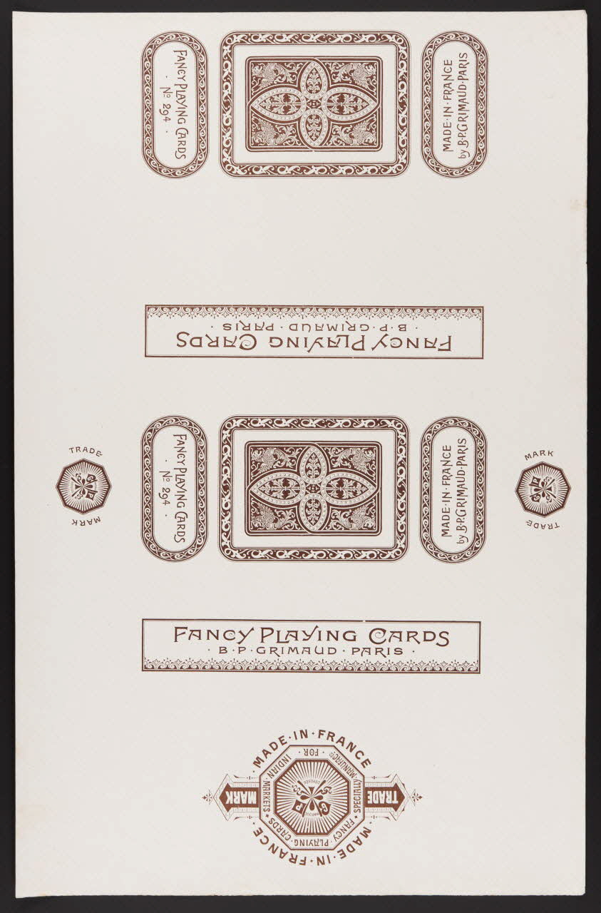 estampe FANCY PLAYING CARDS 1967.185.447.2 Photo