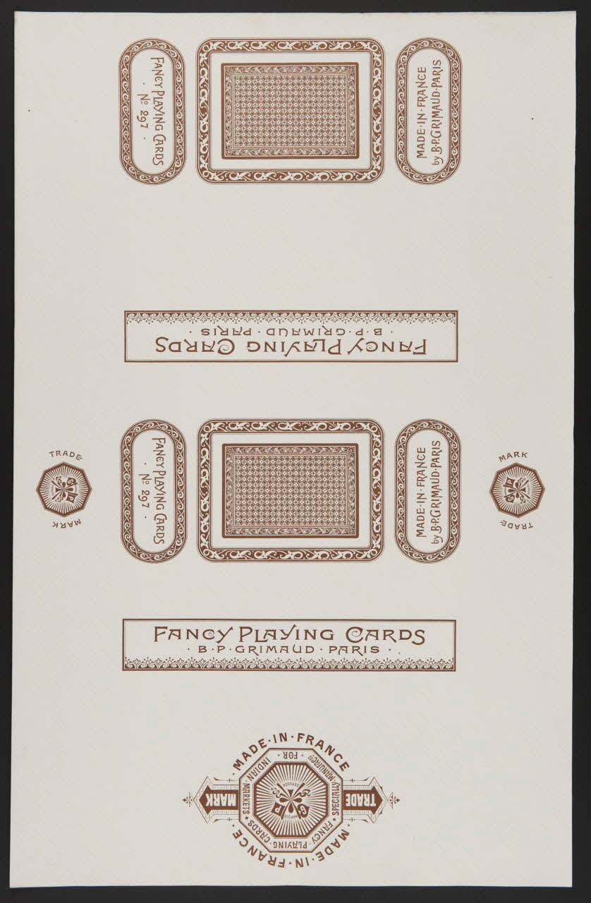 estampe FANCY PLAYING CARDS 1967.185.451.5 Photo