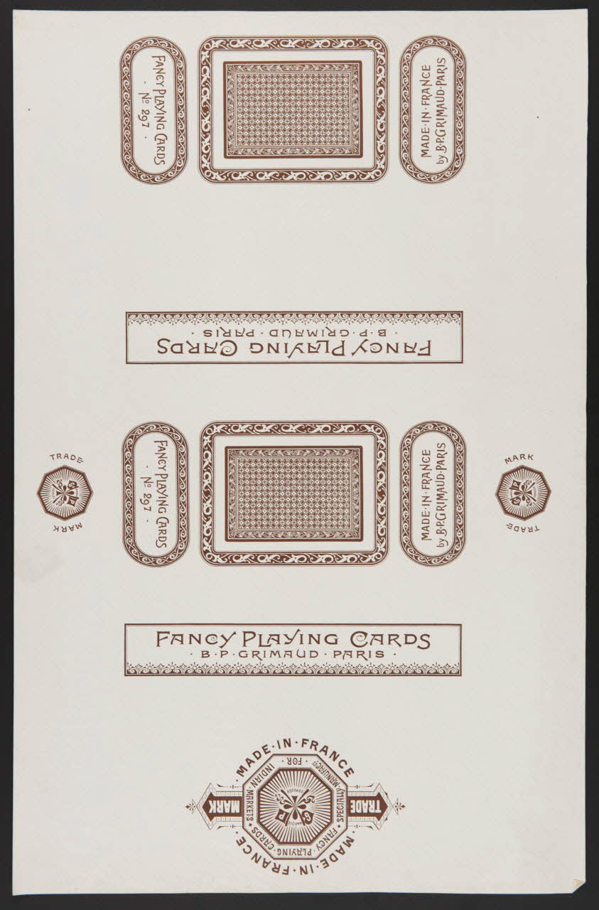 estampe FANCY PLAYING CARDS 1967.185.451.7 Photo