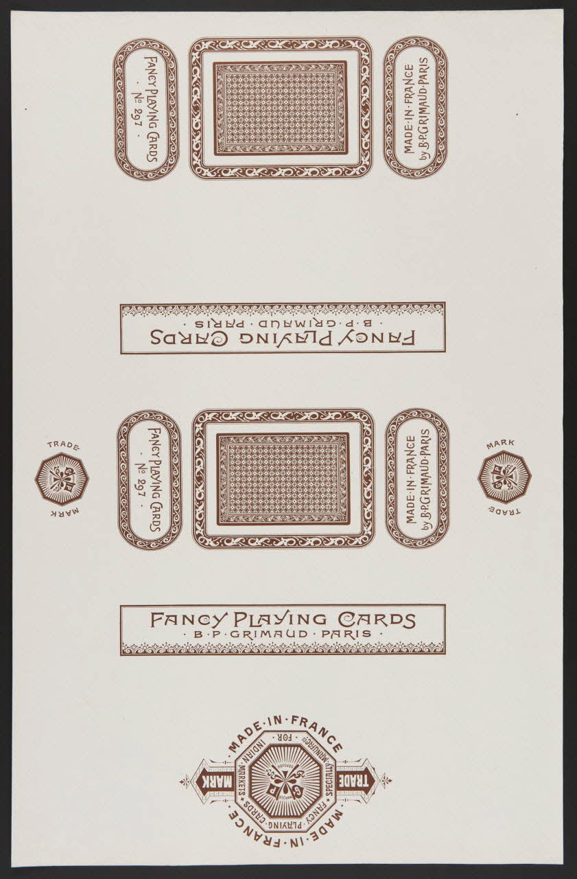 estampe FANCY PLAYING CARDS 1967.185.451.8 Photo