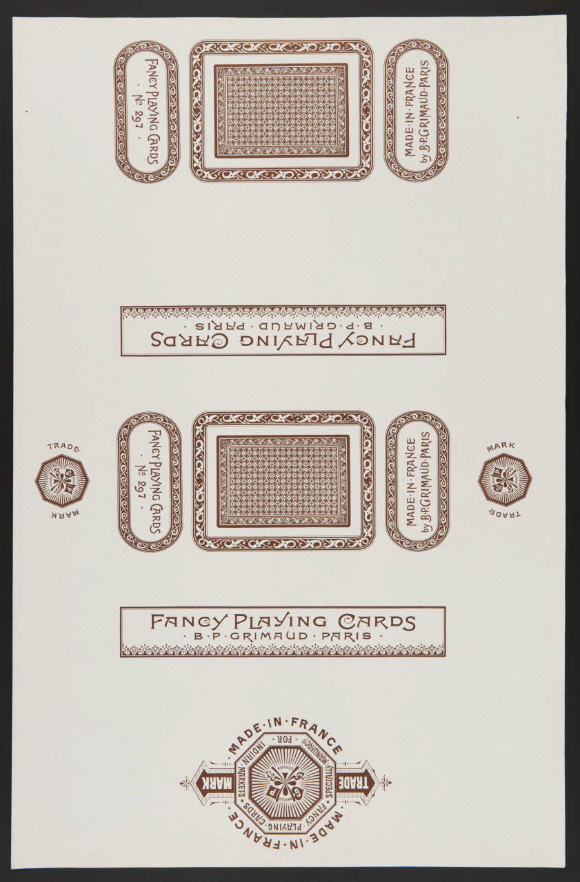estampe FANCY PLAYING CARDS 1967.185.451.9 Photo