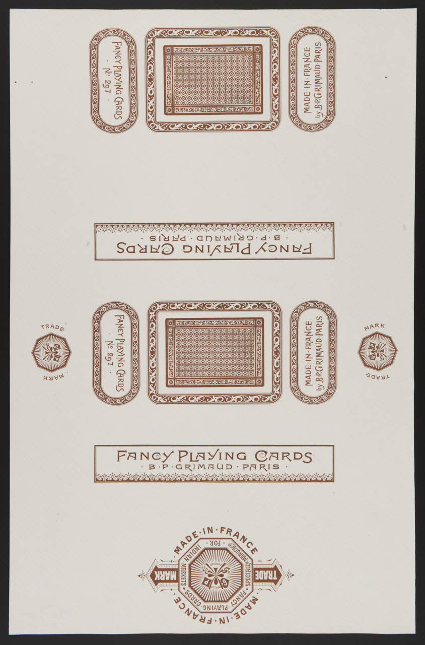 estampe FANCY PLAYING CARDS 1967.185.452.10 Photo