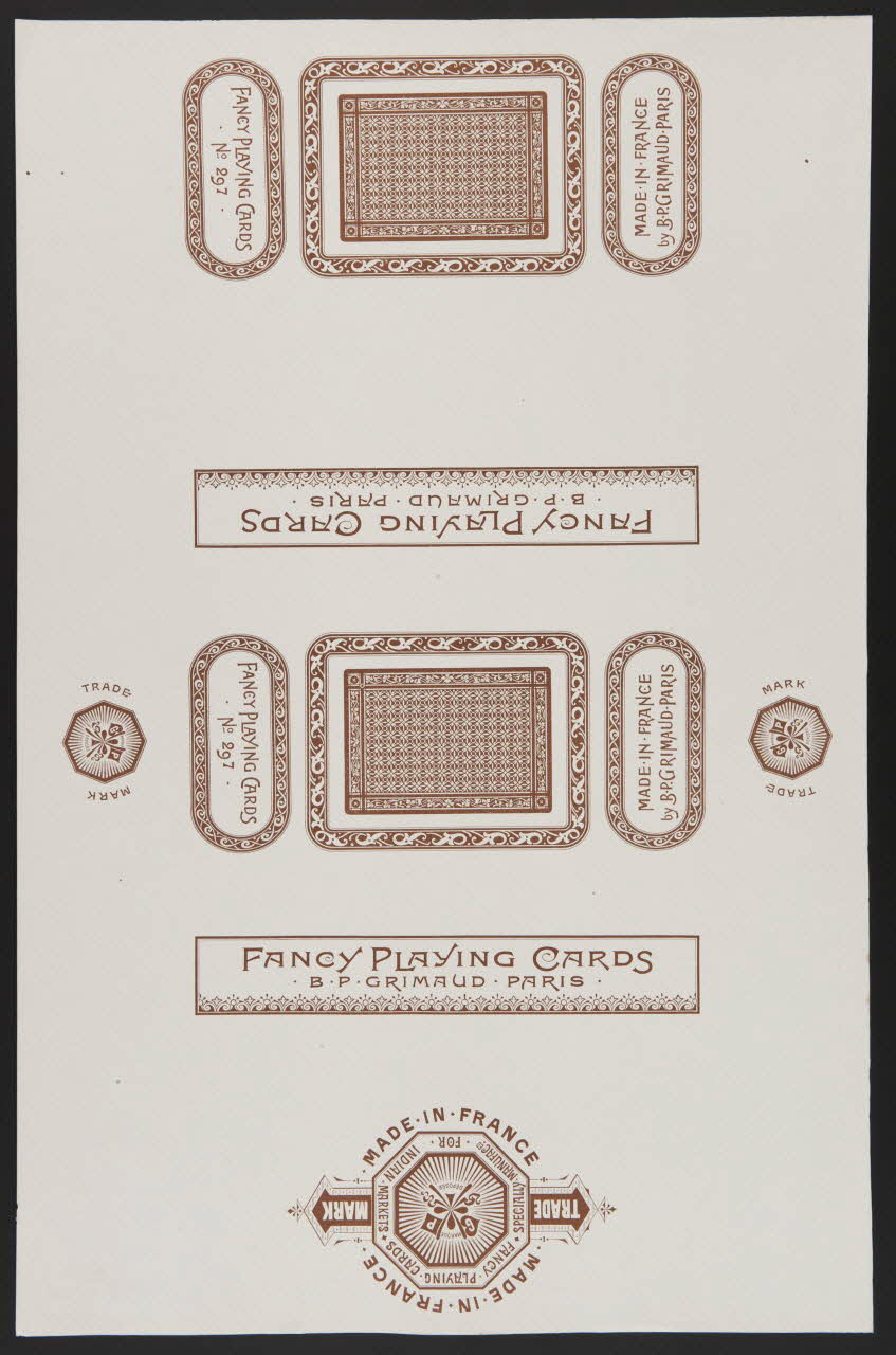 estampe FANCY PLAYING CARDS 1967.185.452.11 Photo