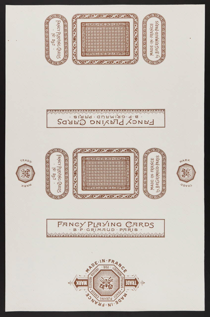 estampe FANCY PLAYING CARDS 1967.185.452.5 Photo