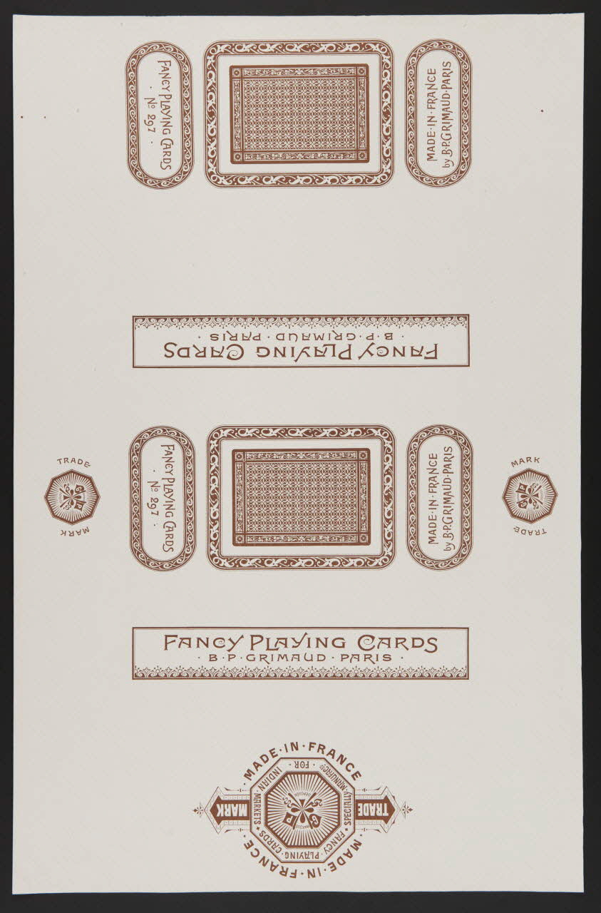 estampe FANCY PLAYING CARDS 1967.185.452.8 Photo