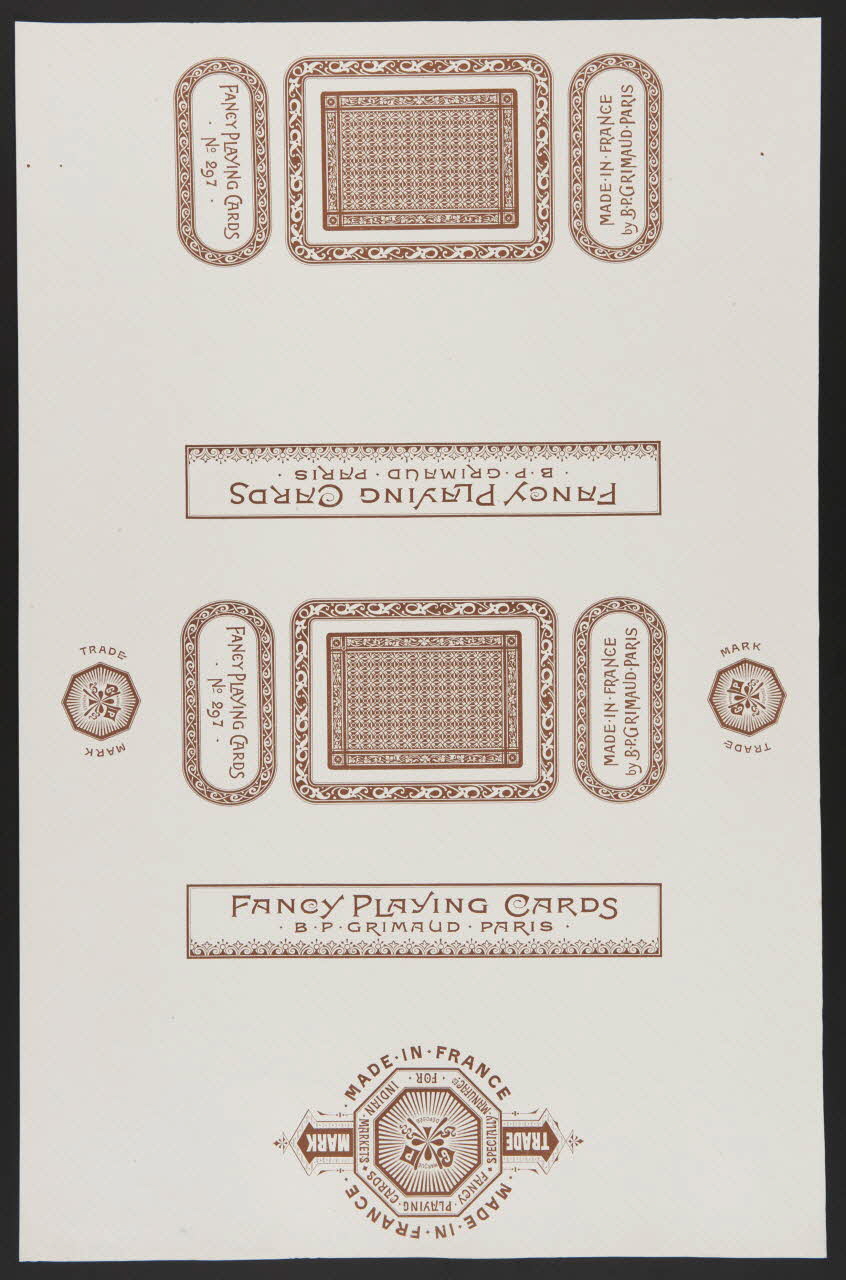 estampe FANCY PLAYING CARDS 1967.185.452.9 Photo