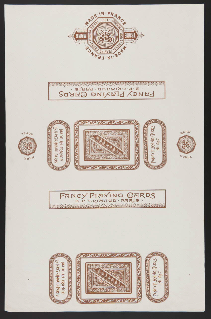 estampe FANCY PLAYING CARDS 1967.185.455.1 Photo