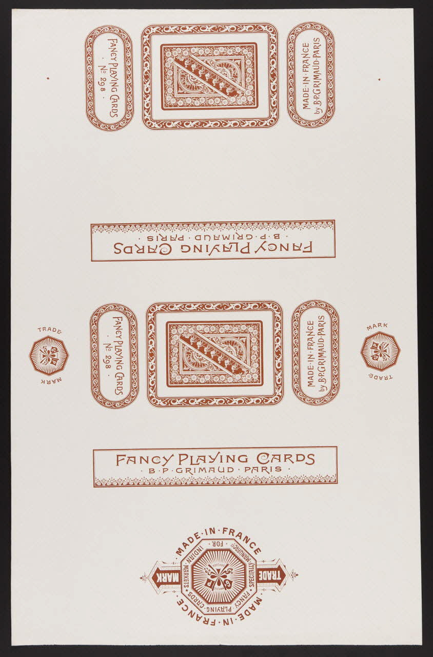 estampe FANCY PLAYING CARDS 1967.185.456.2 Photo