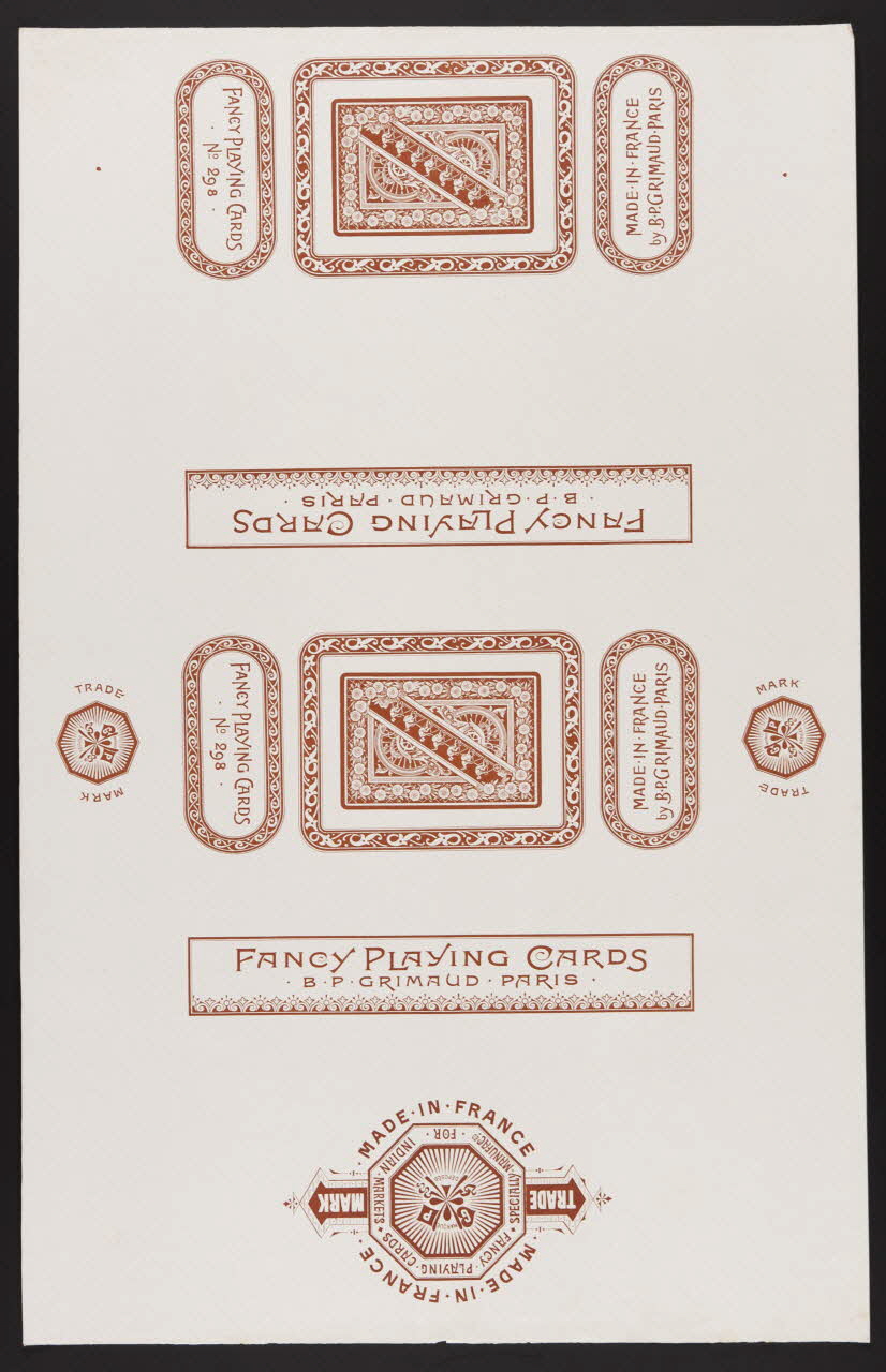 estampe FANCY PLAYING CARDS 1967.185.456.3 Photo