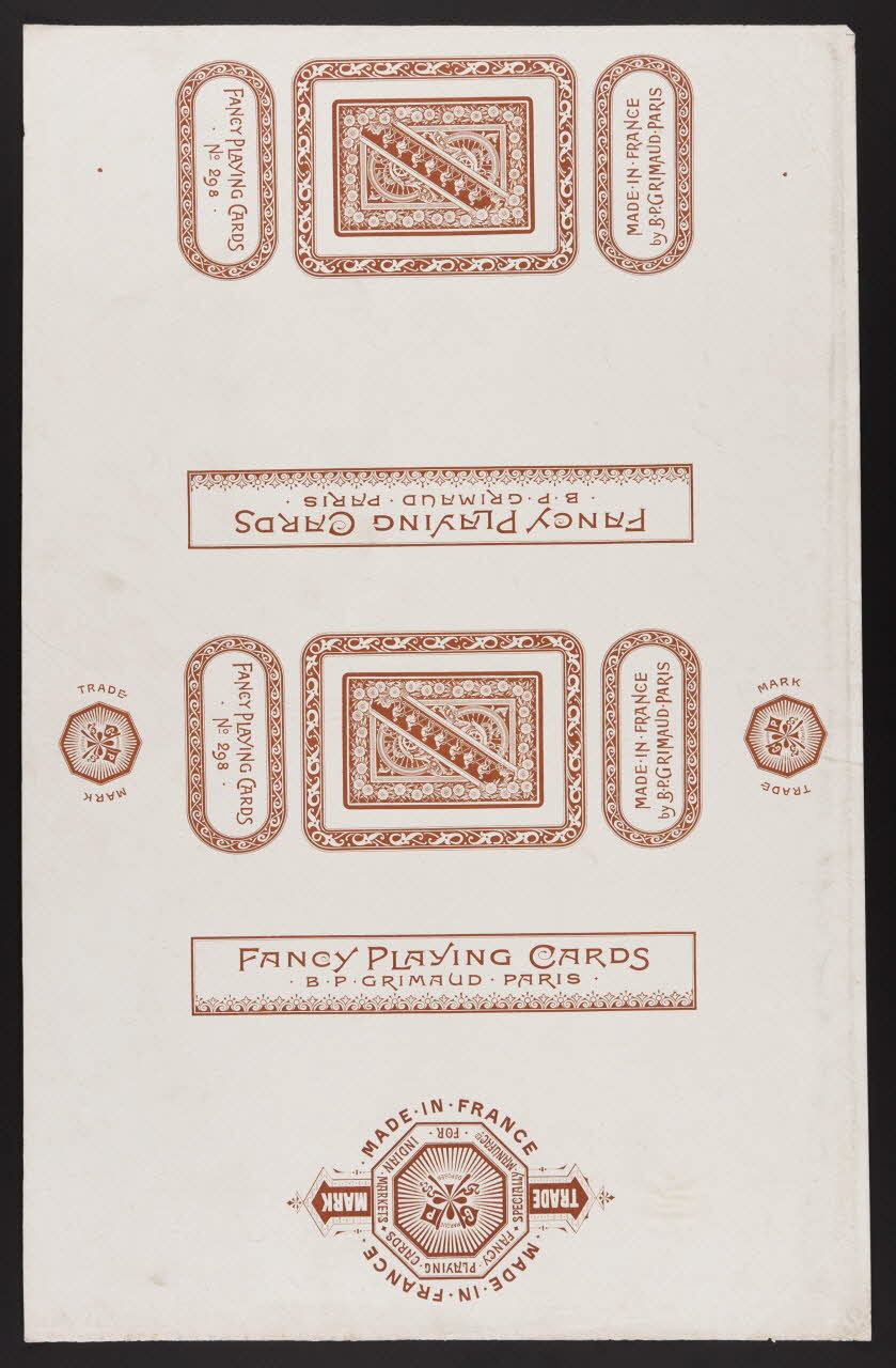 estampe FANCY PLAYING CARDS 1967.185.456.4 Photo