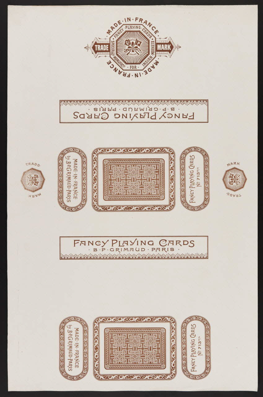 estampe FANCY PLAYING CARDS 1967.185.460.1 Photo