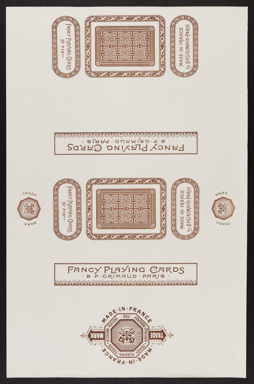 estampe FANCY PLAYING CARDS 1967.185.460.2 Photo