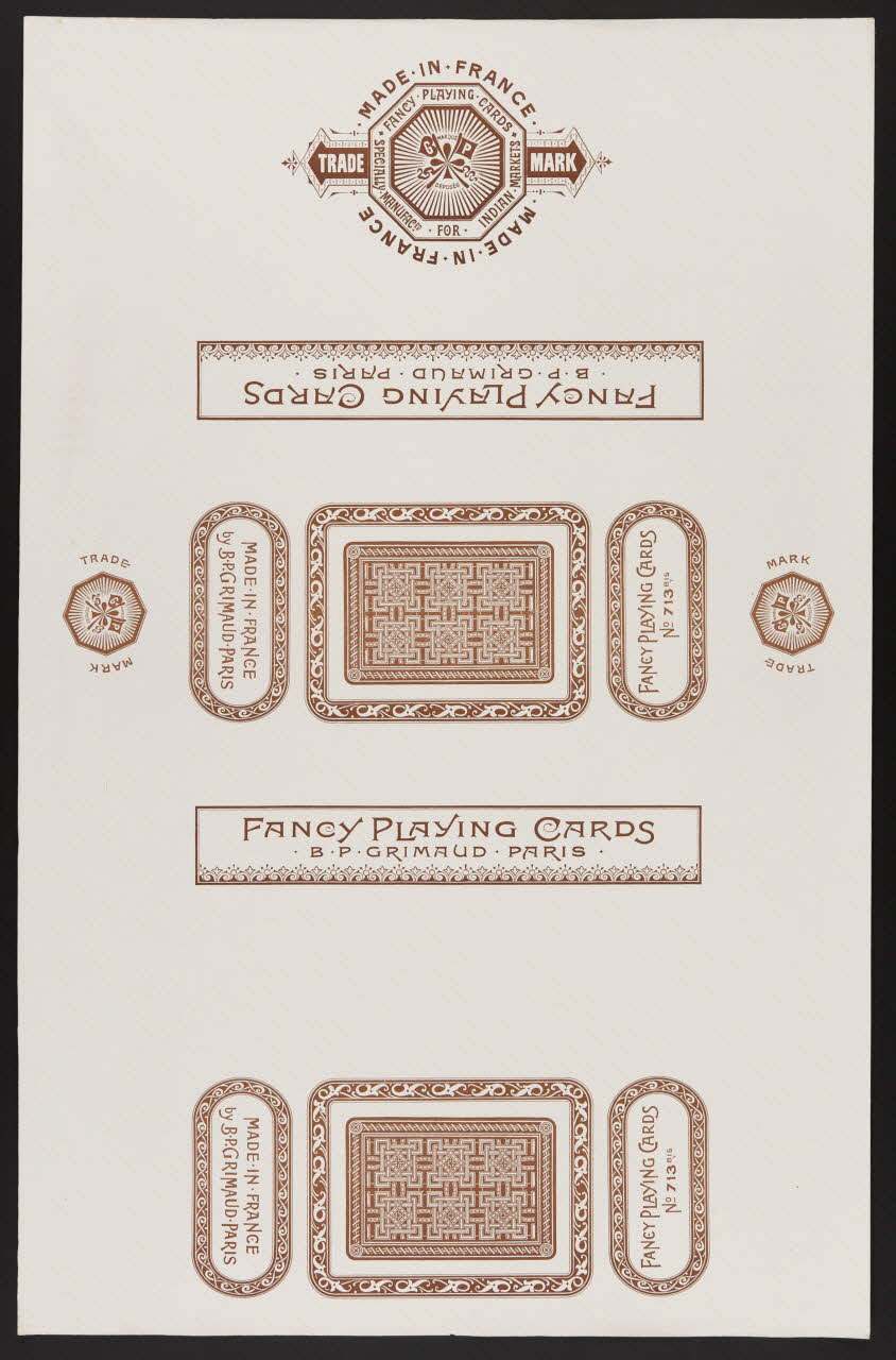 estampe FANCY PLAYING CARDS 1967.185.460.3 Photo