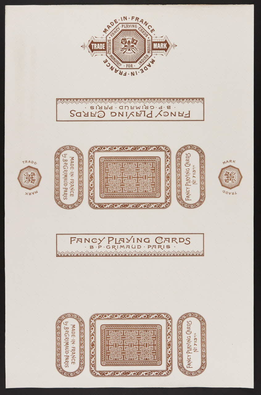 estampe FANCY PLAYING CARDS 1967.185.460.4 Photo