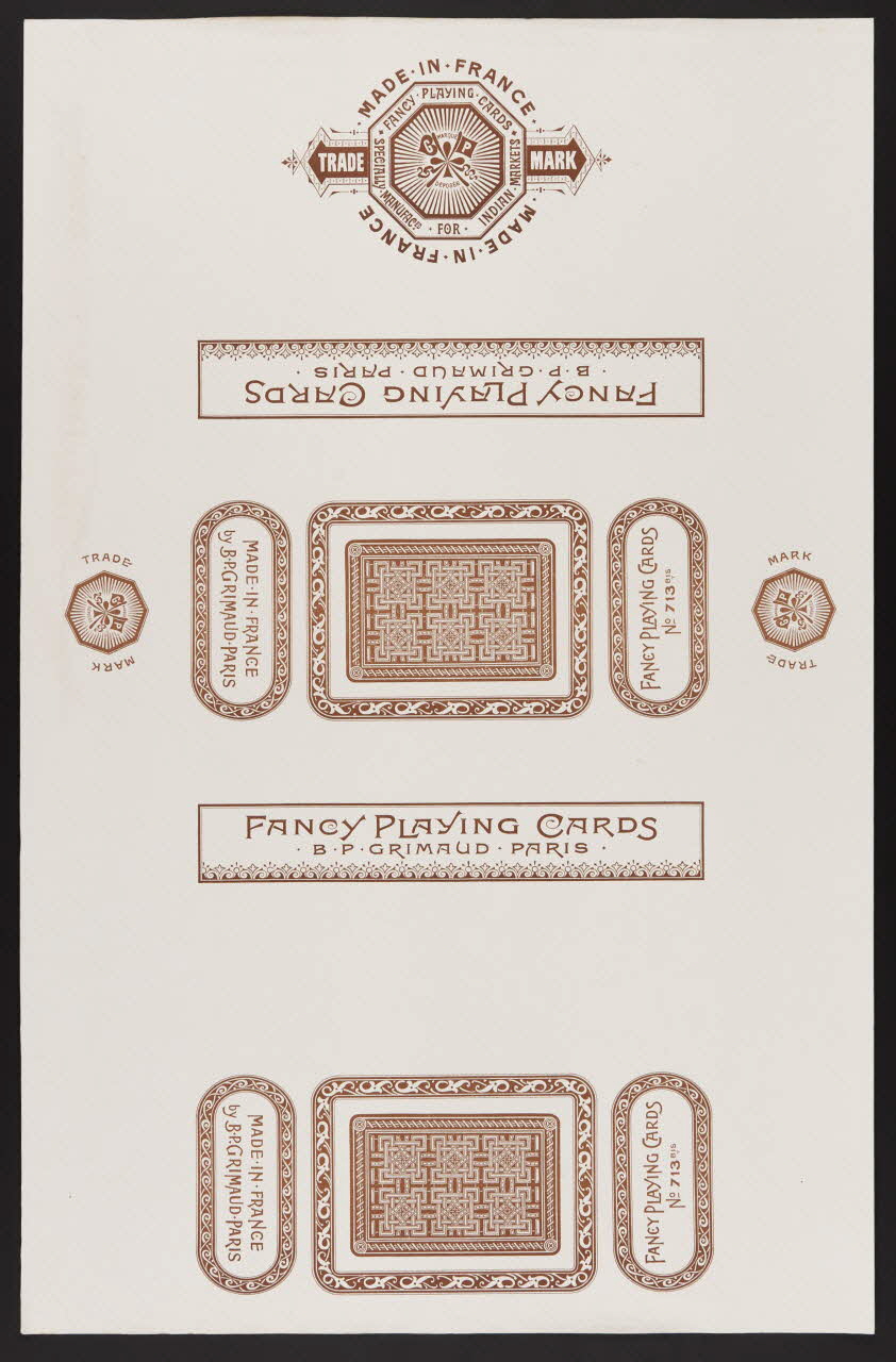estampe FANCY PLAYING CARDS 1967.185.460.5 Photo