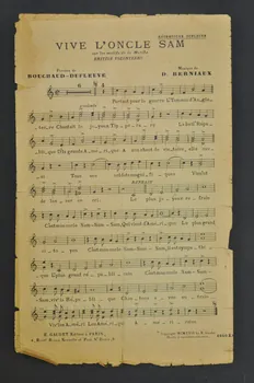 Edmond Bouchaud ; Désiré Berniaux ; Dufleuve ; E. Gaudet chanson petit format Île-de-France, France 1917 1966.193.9 Photo Mucem