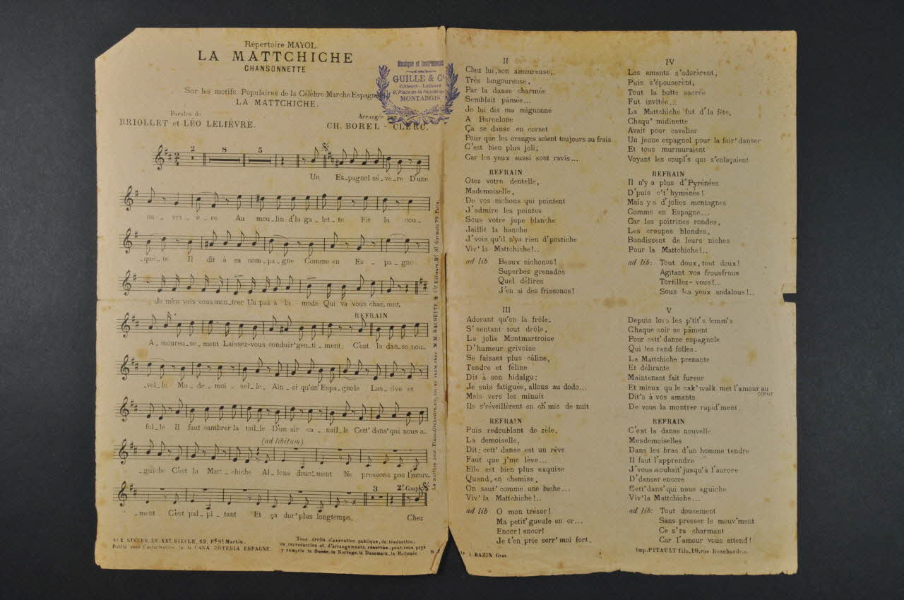 chanson petit format 1966.194.2 Photo Mucem