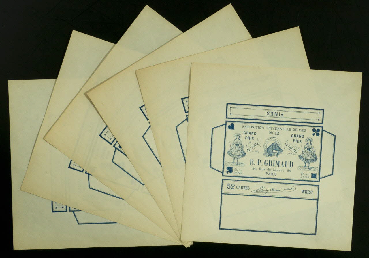 cartes à jouer B.P. GRIMAUD 1967.185.487.1/6 Photo