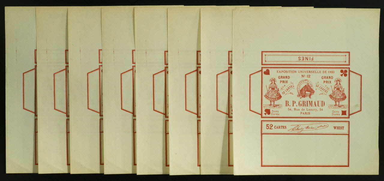 cartes à jouer B.P. GRIMAUD 1967.185.488.1/8 Photo