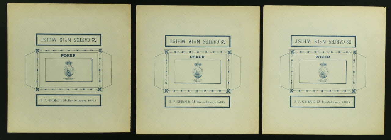 cartes à jouer POKER  CASA . PIRAMIDI 1967.185.513.1/3 Photo