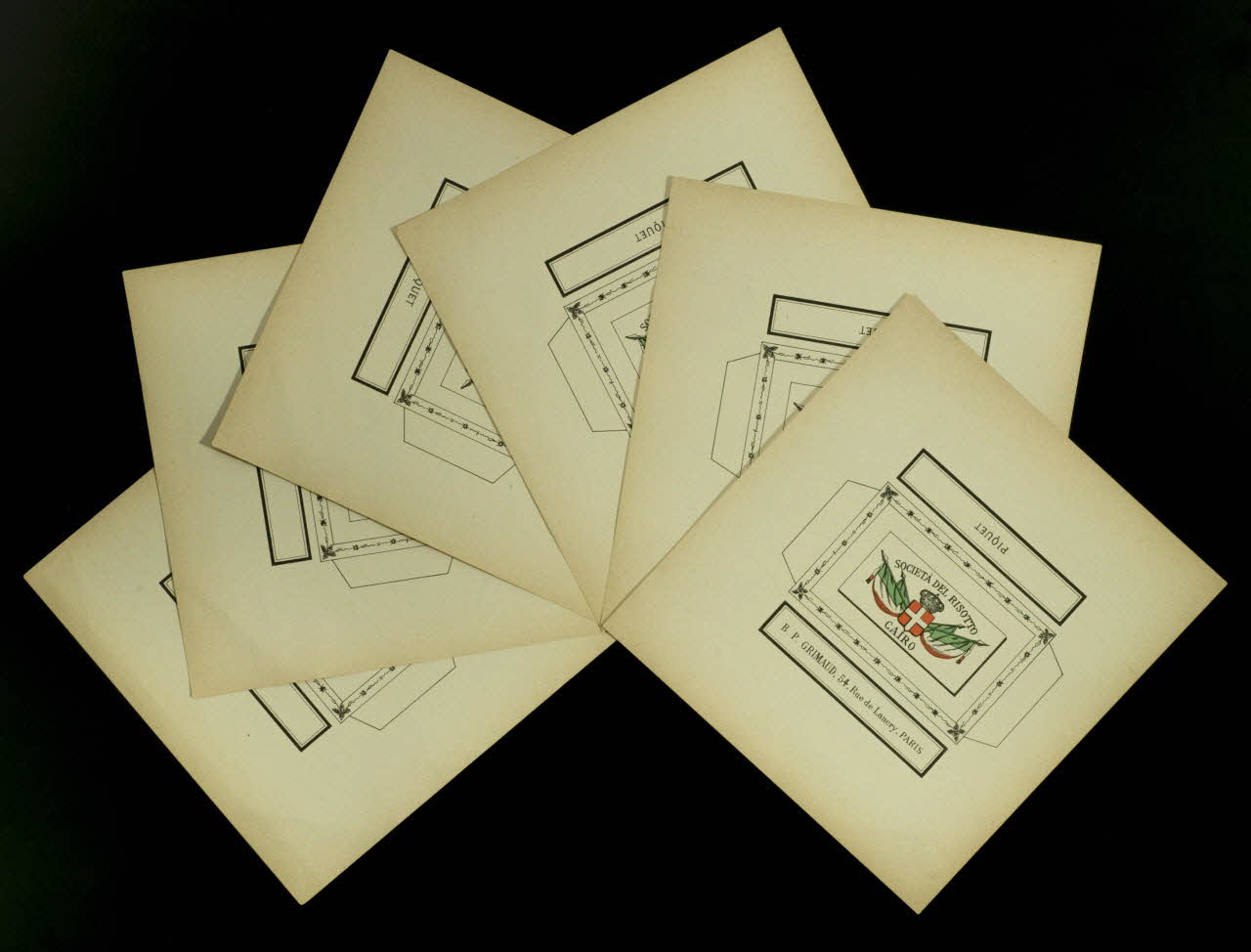 cartes à jouer SOCIETA DEL RISOTTO  CAIRO 1967.185.519.1/6 Photo