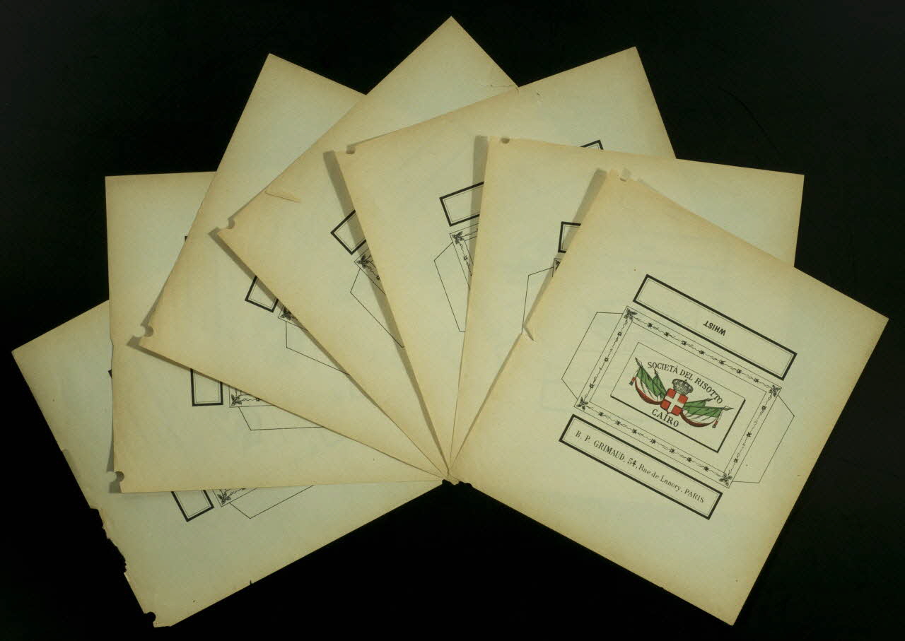 cartes à jouer SOCIETA DEL RISOTTO  CAIRO 1967.185.521.1/7 Photo