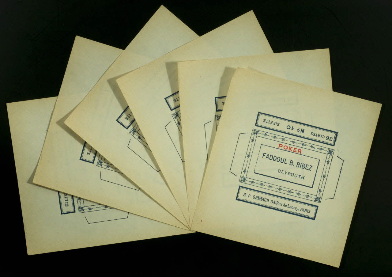 cartes à jouer FADDOUL B. RIBEZ  BEYROUTH 1967.185.526.1/6 Photo