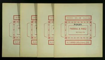 cartes à jouer FADDOUL B. RIBEZ  BEYROUTH 1967.185.527.1/4 Photo