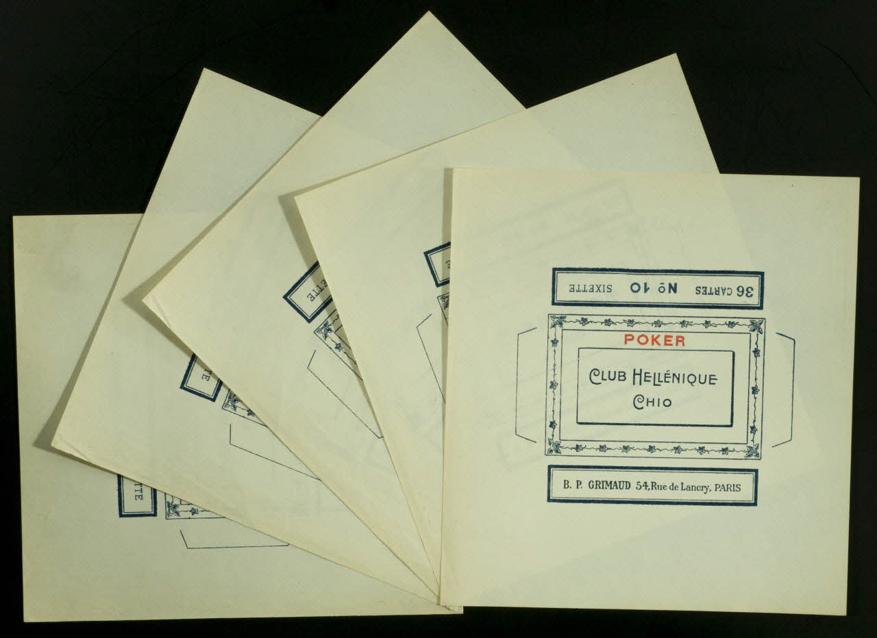 cartes à jouer CLUB HELLENIQUE  CHIO 1967.185.537.1/5  Photo