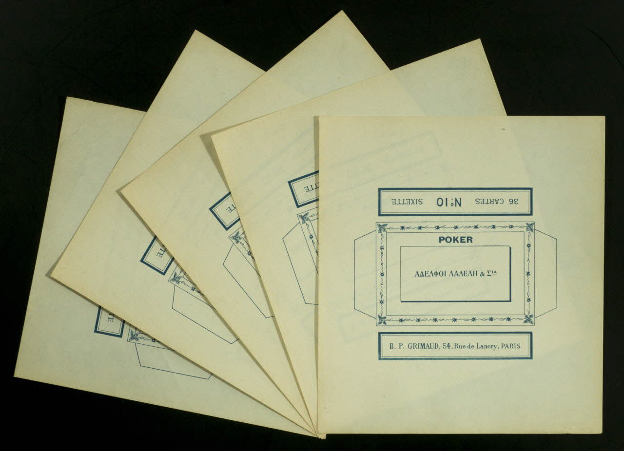 cartes à jouer POKER 1967.185.545.1/5  Photo