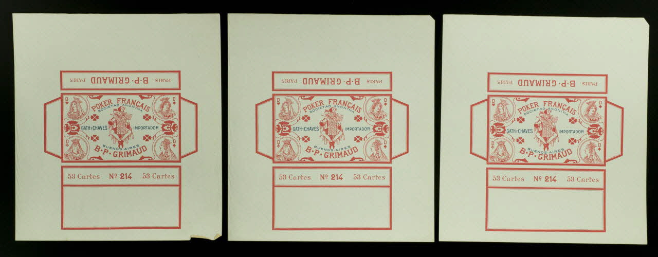 cartes à jouer POKER FRANCAIS  B.P. GRIMAUD 1967.185.556.1/3 Photo