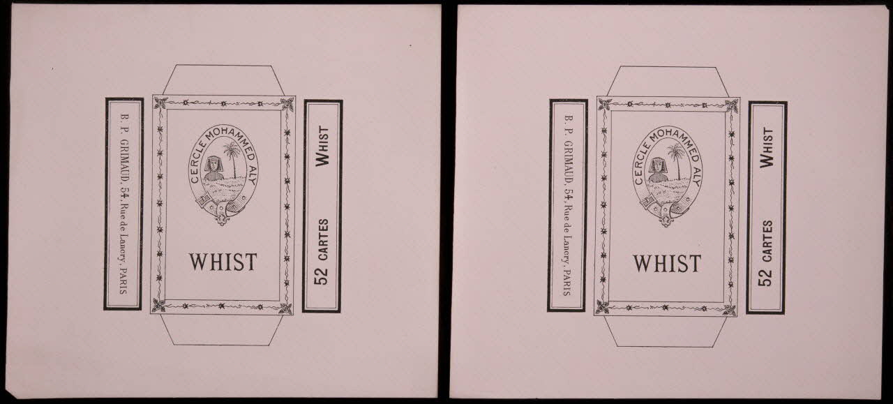 cartes à jouer CERCLE MOHAMMED ALY  WHIST 1967.185.599.1/2 Photo