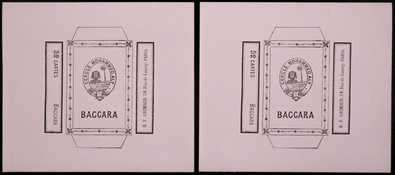 cartes à jouer CERCLE MOHAMMED ALY  BACCARA 1967.185.600.1/2 Photo