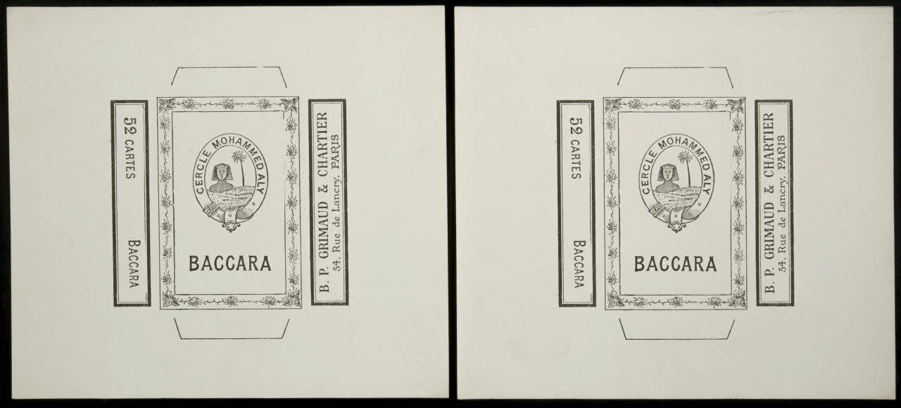 cartes à jouer CERCLE MOHAMMED ALY  BACCARA 1967.185.601.1/2 Photo