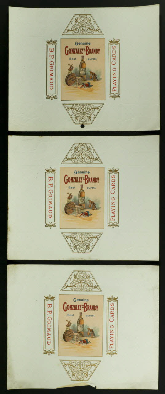 cartes à jouer Genuine  GONZALEZ'S BRANDY  Best purest 1967.185.620.1/3 Photo