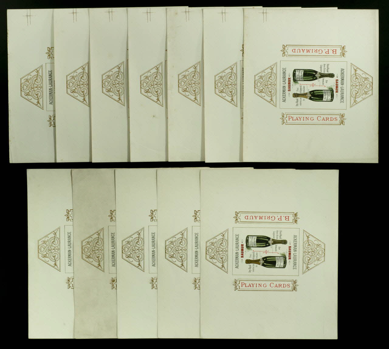 cartes à jouer ACKERMAN-LAURENCE  SAUMUR 1967.185.621.1/12 Photo