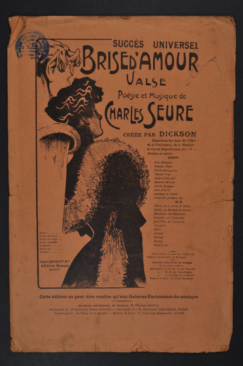 chanson petit format 1965.177.48 Photo Mucem