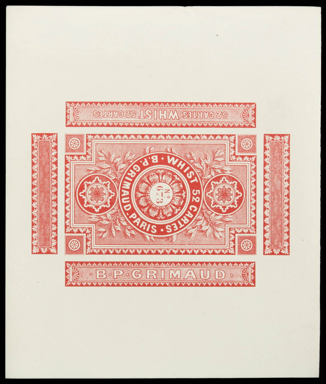 cartes à jouer WHIST 52 CARTES  B.P. GRIMAUD_PARIS 1967.185.684 Photo