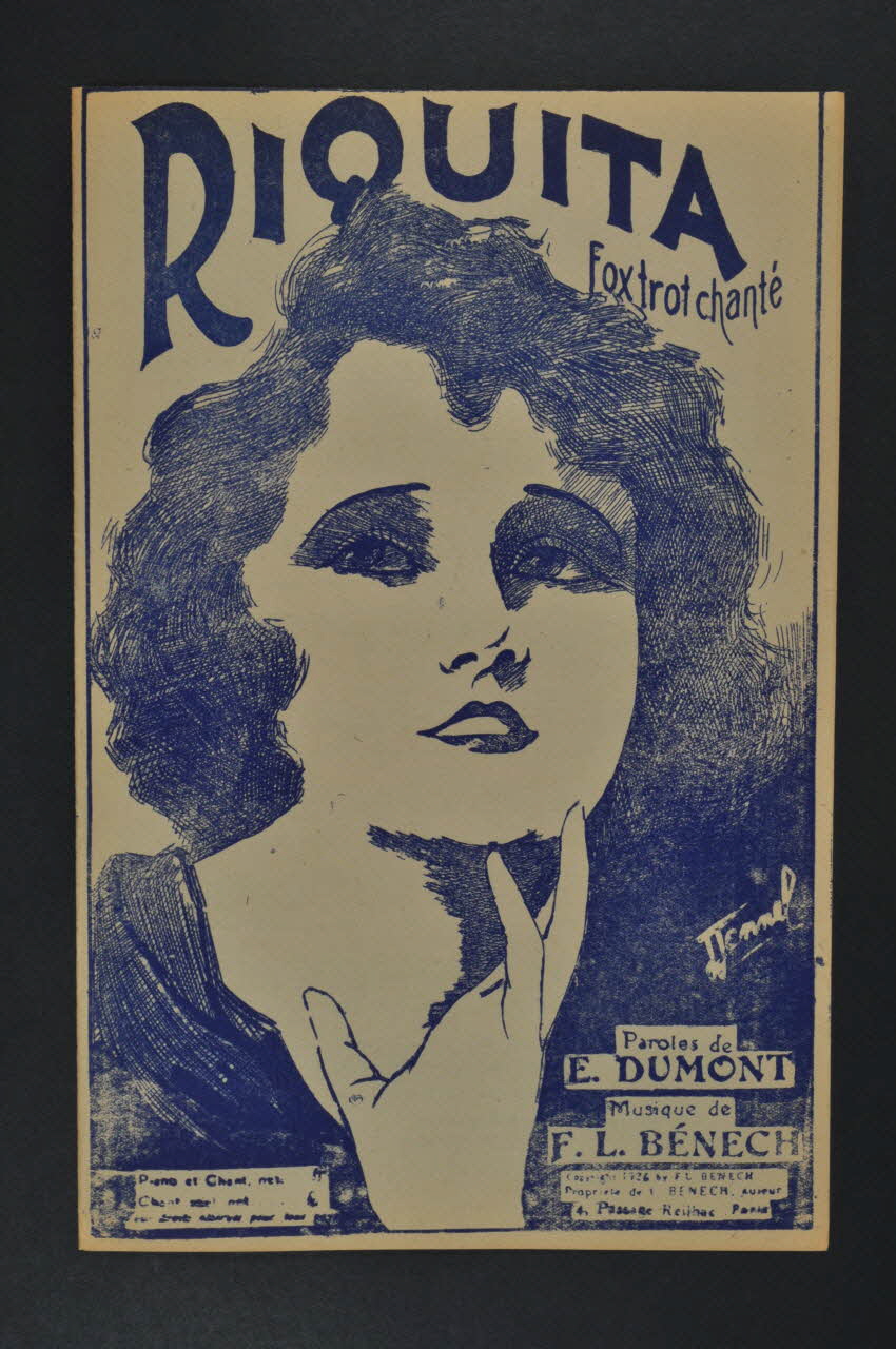 Ferdinand Louis Bénech ; Ernest Dumont chanson petit format Île-de-France, France 1926 1966.196.11 Photo Mucem