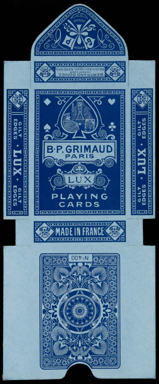 cartes à jouer B.P. GRIMAUD  PARIS  LUX  PLAYING CARDS 1967.185.744 Photo