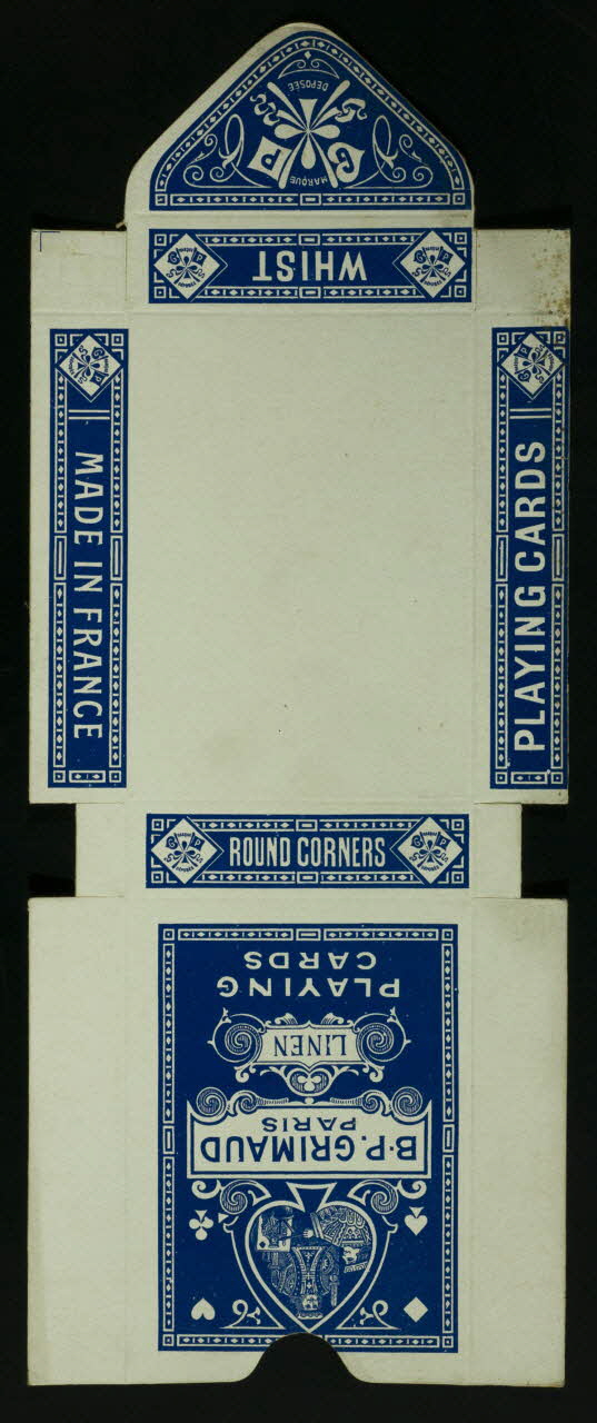 cartes à jouer B.P. GRIMAUD  PARIS  LINEN  PLAYING  CARDS 1967.185.764.1 Photo