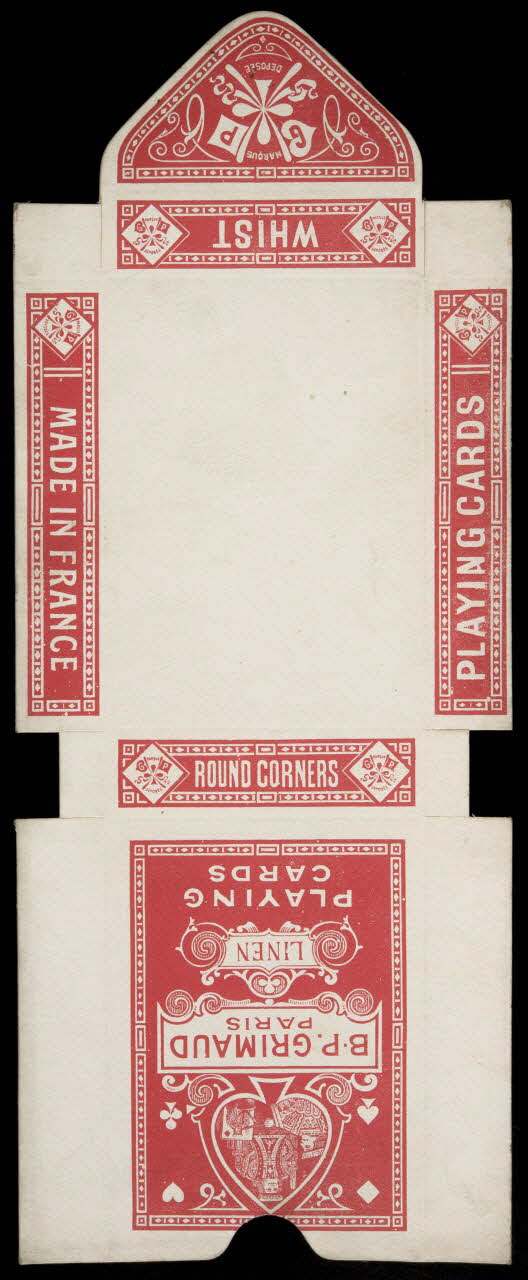cartes à jouer B.P. GRIMAUD  PARIS  LINEN  PLAYING  CARDS 1967.185.765.1  Photo
