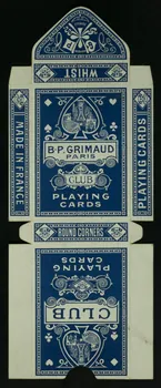 cartes à jouer B.P. GRIMAUD  PARIS  CLUB  PLAYING  CARDS 1967.185.766  Photo